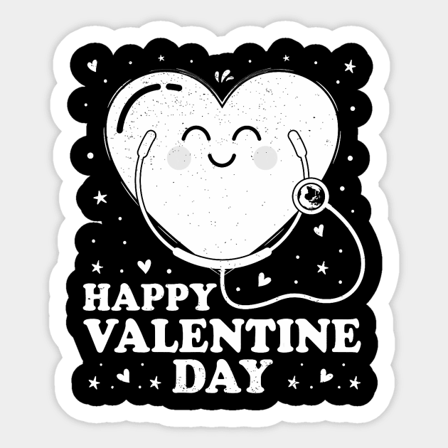 Happy Valentine Day Love Nurse Doctor Tee Nurse Student Life Sticker by Neldy